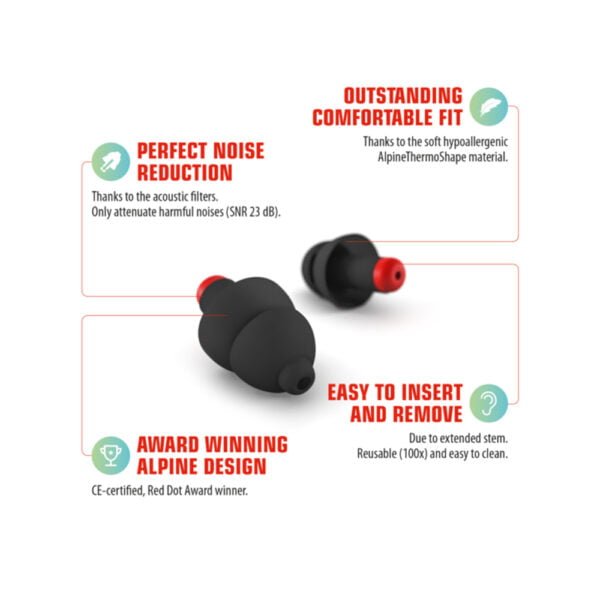 Alpine WorkSafe Earplugs features and benefits